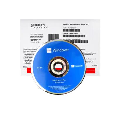 China Laptop PC Microsoft Windows 11 Pro OEM DVD And Red License Sticker For Windows 11 Pro Global Activation for sale