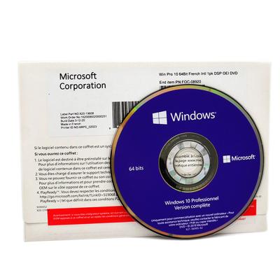 China Microsoft Windows 10 Pro OEM License Key 32bit 64bit DVD Activation Laptop/Windows 10 Professional Software for sale