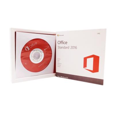 China Original Email Binding Office 2016 Standard DVD Retail Box + Office 2016 Standard Online Download and Activation Master Price for sale