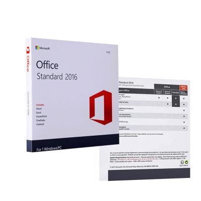 China Microsoft Office 2016 Standard DVD and License Sticker Key Card Box for Office 2016 Download and Activation Office 2016 Standard for sale