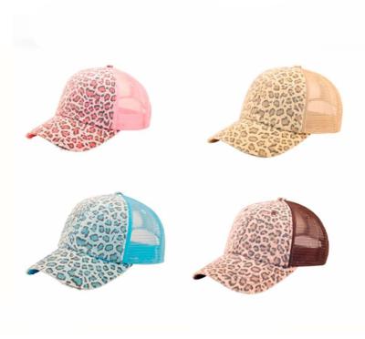 China Unique Baseball Mesh Hats Fashion Monogram Logo Unisex Hat Breathable Cotton Waterproof Custom Pattern Cowhide Leopard for sale