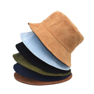 China Wholesale Character Two Brim Corduroy Bucket Hat Reversible Wide Wear Fisherman Hat For Woman - Sided - for sale