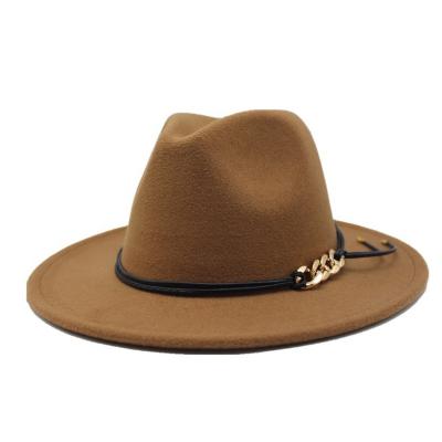 China Fedora Hat For Women Wide Brim Fedora Hat Buckle High Quality Wholesale Color Fedora Hat For Men Different Colors Daily Life 18 for sale