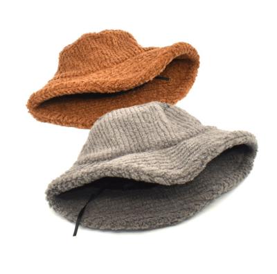 China Custom Made Fisherman Hat Winter Solid Color Corduroy Bucket Hat Soft Warm Soft Warm Bucket Hat for sale