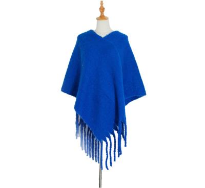 China Manufacturers Direct Pure Thick Wrap Ladies Winter Cape Soft Smooth Feeling Warm Shawl for sale