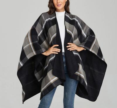 China Double Feeling Selling Long Poncho Cape Women Cardigan Travel Cashmere Winter Shawl Pashmina Shawls Wholesale Warm Soft Smooth Jacquard Wraps for sale