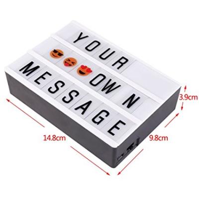 China Eco-friendly A6 Cinema Message Board Cinema Party Light Up Letter Box Sign Lightbox DIY Movie Light Box for sale