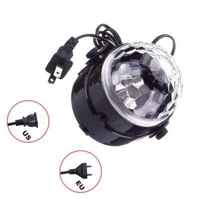 China ABS sound activated DJ lighting automatic rotating RGB disco ball strobe lamp stage par light; 7 Color Changing LED Crystal Ball for sale