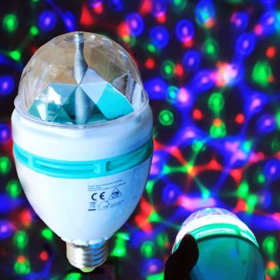 China ABS Big Discount Auto DJ Disco Ball Lighting Led Colorful Party Ball Lamp 3W Stage Bulb For Magic Rotating Crystal Light for sale