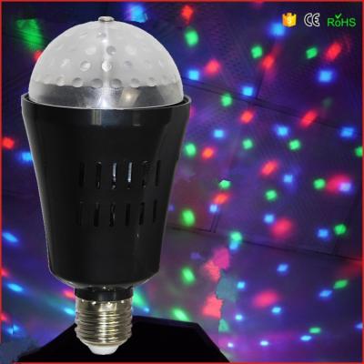 China Hot Sale Decoration TESCO Colorful Rotating Led RGB Disco Light Bulb With CE ROHS REACH for sale