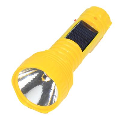 China Emergency Use AC/DC 110-240V Charging Flashlight 4V Rechargeable Battery And Solar Powered Led Flashlight for sale