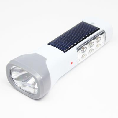 China GG-5019 Cheapest Rechargeable Solar Powered 6+1led Emergency Torch for sale