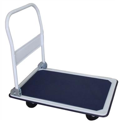 China Storage 4 Wheels 300kg Folding Handle Heavy Duty Hand Platform Cargo Cart for sale