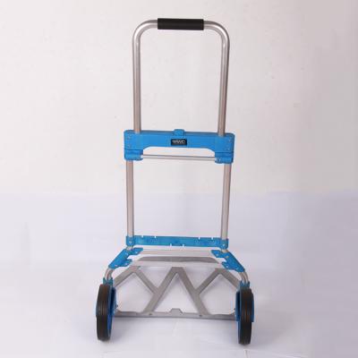 China Collapsible Aluminum Folding Shopping Cart Trolley Hand Truck With 2 Wheel for sale