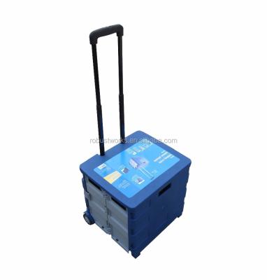 China Large Plastic Folding Cart with Canvas Pocket and Top Cover (FC406LP) for sale