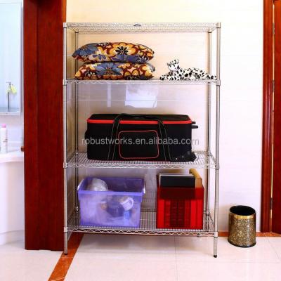 China NULL Four Tiers Chrome Plated Home Use Shelving Storage Rack Shelf (6035170) for sale