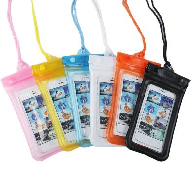 China 2021 Waterproof PVC Phone Waterproof Pounch Bag For Swimming Mobile Phone for sale