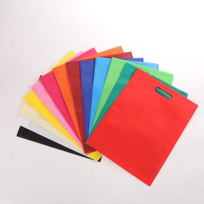 China Non Woven Bag Handled Promotional Custom Patterns Print Eco Friendly D Cut Shopping Nonwoven Bags for sale