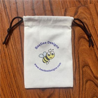 China Eco-friendly Reusable Custom Wholesale Custom Muslin Organic Cotton Canvas Drawstring Bag for sale