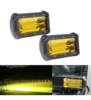 China Diecast Aluminum Housing 5 Inch 72 W Off Road Led Single Work Guide 6000k Color Spot Amber Amber Flood 12v 24v For Truck Tractor ATV Utv for sale