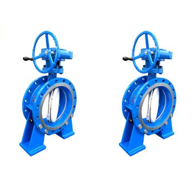 China PN900 DN10 DIN Standard Sewage Standard Automatic Electric Eccentric Disc Butterfly Valve Acc to EN593 With Flange Connection for sale