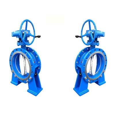 China Sewage DN700 PN 16 three seal class300 eccentric hard flange end butterfly valve for sale