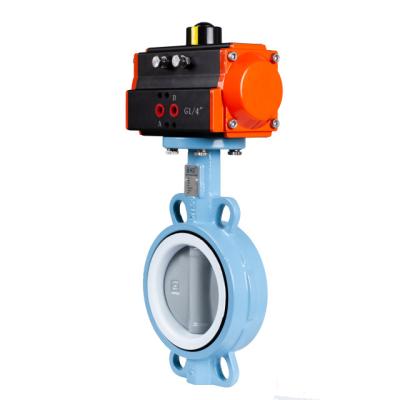 China Good Quality Reasonable Price Sewage Pneumatic Wafer Butterfly Valve for sale