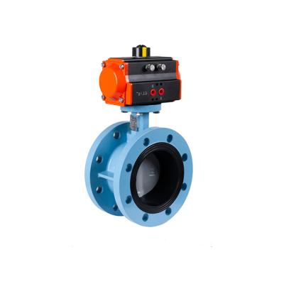 China dn400 sewage pneumatic actuator butterfly valve for sale