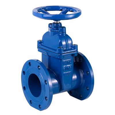 China DIN 3352 Sewage Gate Valves F4 Resilient Seated Flanged Cast Iron Gate Valve for sale