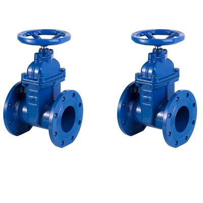 China DN500 DIN 3352 Resilient Seated F4 Sewage Gate Valves Cast Iron Flanged Gate Valve for sale