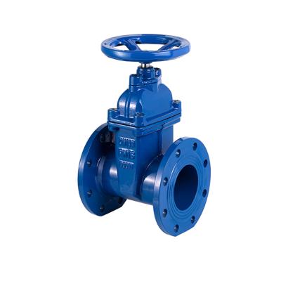 China Sewage Gate Valve 350mm Ductile Iron Carbon Steel DN80 DN150 Water Flange Gate Valve Cast Iron Valve For HDPE Pipe for sale