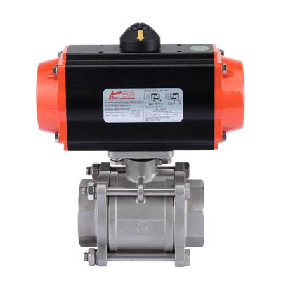 China Pneumatic Sanitary Sewage 304/316L Stainless Steel Threaded Held Ball Valve 4 Inch Ball Valve for sale