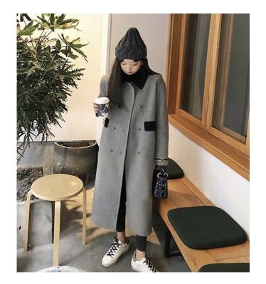 China Oversized Cashmere Women's Breathable Wool Coat Low Price Stylish Woolen Overcoat Long for sale