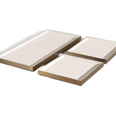 China T-119 Serving Trays Woven Bamboo Wooden Tray Sustainable Eco-Friendly Bamboo Natural Tray Wholesale Cheap 370*185*17mm for sale