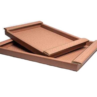 China Best Sustainable Restaurant Tray Fast Food Non-Slip Serving Quality Hotel Plastic Tray T-254 520*355*45mm for sale