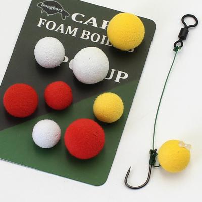 China 15pcs High Buoyancy Carp Fishing Boilies Bait Foam Pop Up Imitation Boilies Bait For Carp Hair Zig Rig Feeder Fishing for sale