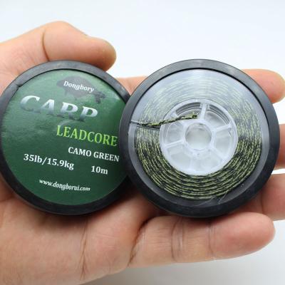 China Line 10m Sink Leadcore 35 45 55LB Carp Fishing Line Lead Core Carp Rig Line Braided Tackle Support Customized Logo for sale