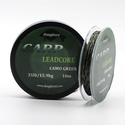 China Line 10m Sink Leadcore Carp Fishing Line 35 45 55LB Camouflage Green Leader Lead Core Carp Rig Line Braided Plummet Tackle DBR130 for sale