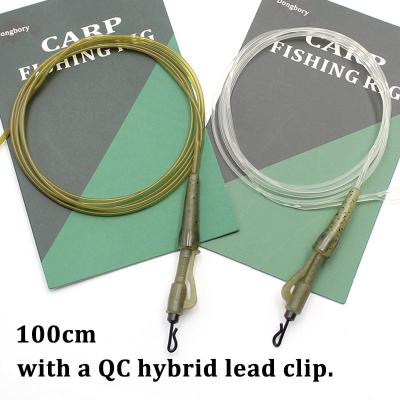 China 100cm Carp Fishing Line Fluorocarbon Line Group For Hair Rigs Carbon Line With Hybrid Line QC Clip Carp Fishing Tackle FC-003 for sale