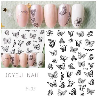 China 2021 Hot Sale Eco-friendly 3D Nail Sticker Laser Decals Professional Nail Art Decoration Multi-design DIY Stickers for sale