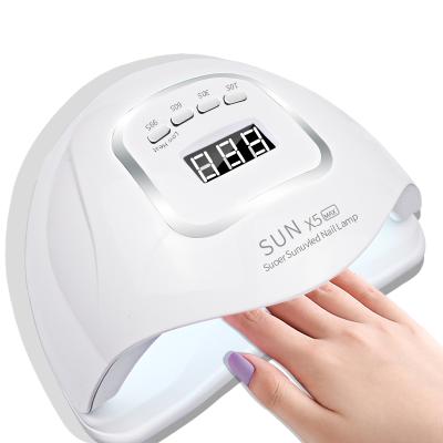 China 2021 Nail Polish LED UV Lamp 150W New Nail Lamp Hands Dual Light Source Nail Equipments Fast Drying Curing Machine Intelligent Nail Polish Dryer for sale