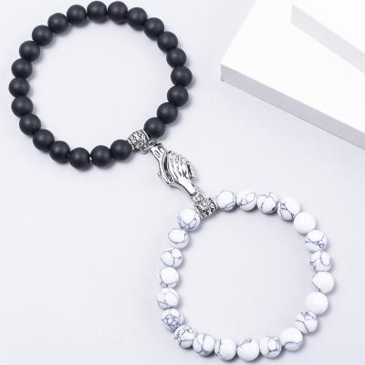 China Wholesale Fashion Bead Bracelet Love Jewelry Vintage Trendy Bracelet Set Chain Magnetic Couples Magnetic Bracelet for sale