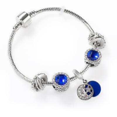 China Hot Selling Romantic Blue Star Hollow Star Bracelet Ladies Men Couples Bracelets & Bangles For Lovers for sale