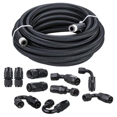 China High Temperature Resistance Hao Fa Nylon Braided Rubber Hose Kit 10 Fit Transmission Fuel Hose Adapter Oil Pipe for sale