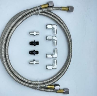 China Universal 6AN Cooling System Braided Fuel Oil Stainless Steel Transmission Cooler Hose End Kit For GM Ford Chevy for sale