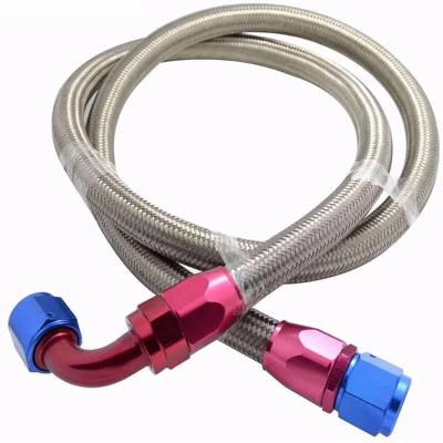 China Automotive Parts Haofa Low MOQ Universal One Fit Hydraulic Rubber Hoses Flexible Black Fuel Pump Hose S.S Braided Hose Oil Pumping Nylon Hose for sale