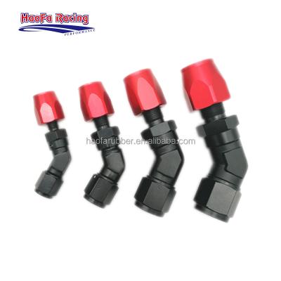 China HaoFa AN4 AN6 AN8 AN10 AN12 AN-6 AN6 Forged Aluminum Alloy Adapter Fittings Swivel Pipe End 90 Degree AN4 AN6 AN8 AN10 AN12 for sale