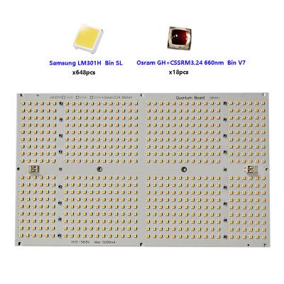 China Aluminum 2024 high yield led grow light QB648 board Samsung LM301H Oslon4.24 660nm for sale