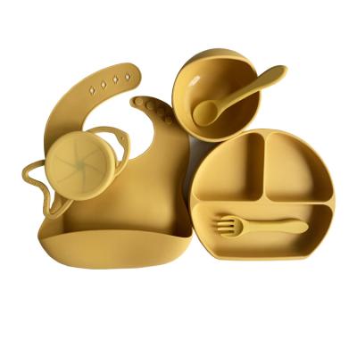 China BPA Free 2021 Newest Wholesale Silicone Baby Feeding Set for sale