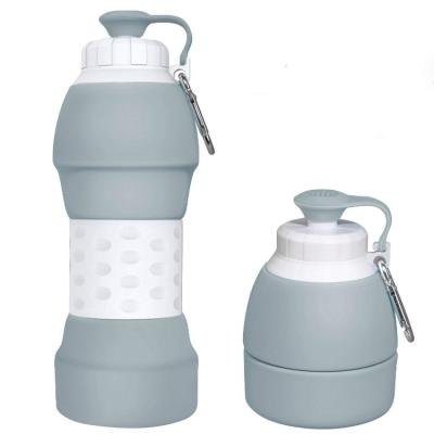 China Outdoor Bpa Free Sports Drinks Bottle Eco Friendly Disposable Collapsible Leakproof Custom Kids Kids Silicone Collapsible Water Bottle for sale